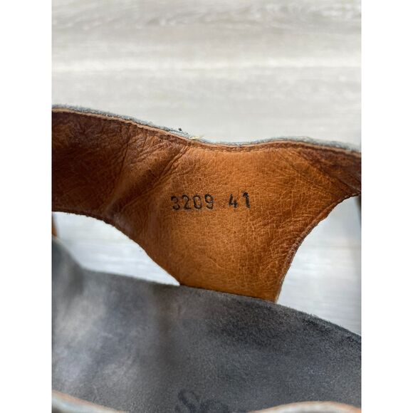 Taos Carousel 3 Women's Sandal Gray Leather Buckle Ankle Strap 8.5 Shoes - Picture 7 of 12